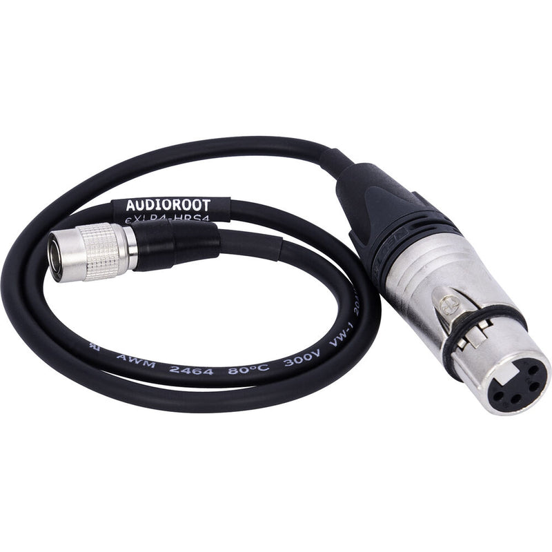 AUDIOROOT 4-Pin XLR Female to 4-Pin Hirose Male Power Cable