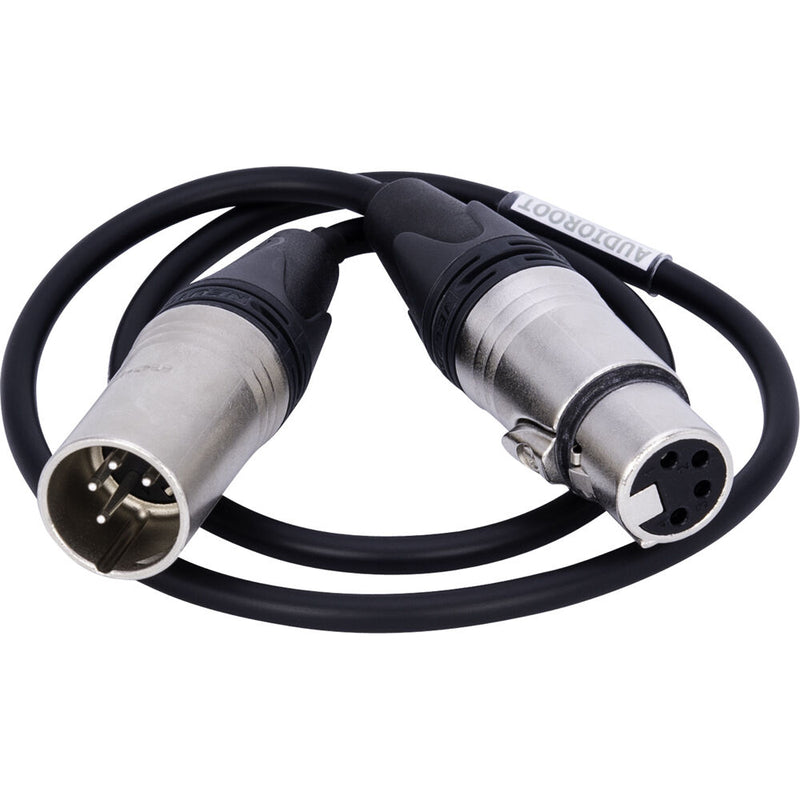 AUDIOROOT 4-Pin XLR Female to Male Power Cable (23.6")