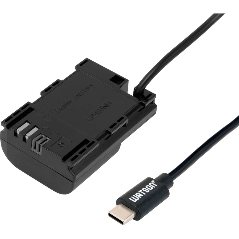 Watson DUSB-LPE6NH USB-C Dummy Battery for Canon LP-E6NH