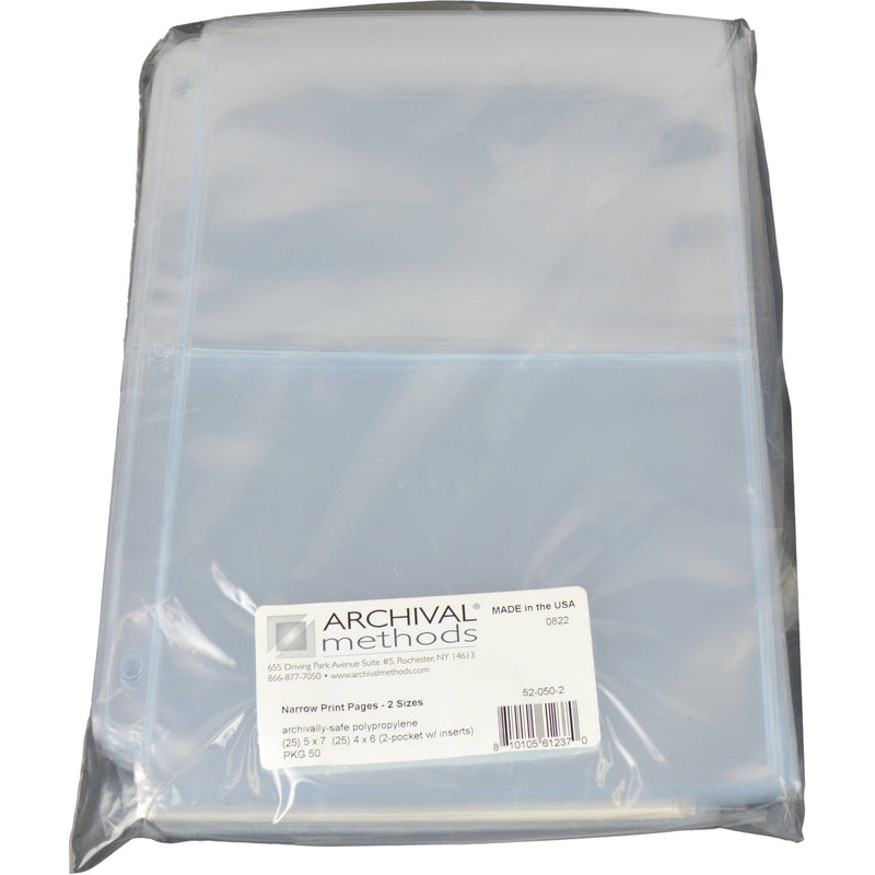 Archival Methods Narrow Assortment Pack Print Pages (4 x 6" and 5 x 7", 50-Pack)