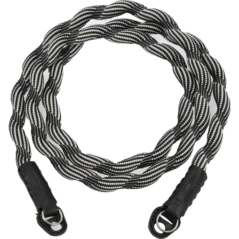 Artisan & Artist Spiral Cord Strap (Black/White, 47.2")