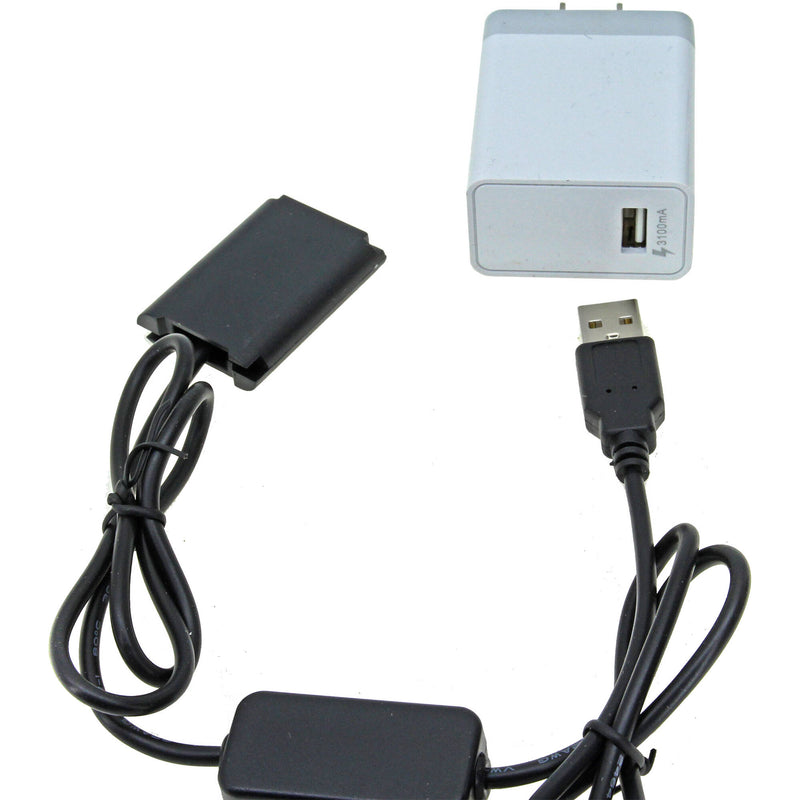 GyroVu USB to Sony NP-BX1 Dummy Battery Adapter Cable with 3.1A USB Power Supply (40")