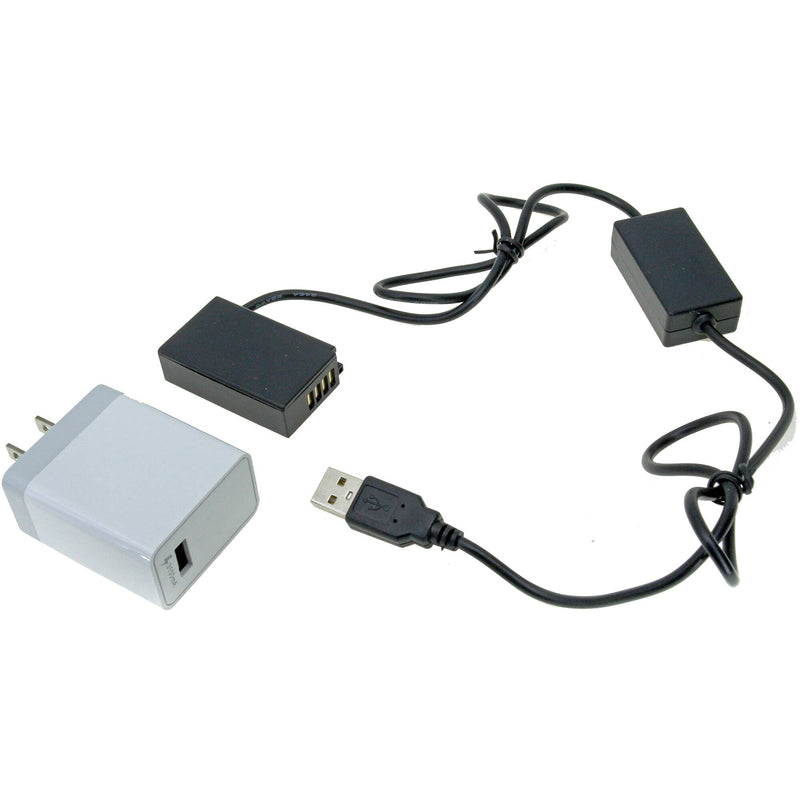 GyroVu USB to Nikon EN-EL20a Dummy Battery Adapter Cable with 3.1A USB Power Supply (40")