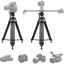 GVM S160 Aluminum Tripod with Hydraulic Fluid Head