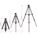 GVM S185 Aluminum Tripod with Hydraulic Fluid Head