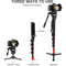 GVM D190 Aluminum 5-Section Monopod with Fluid Head