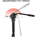 GVM D190 Aluminum 5-Section Monopod with Fluid Head