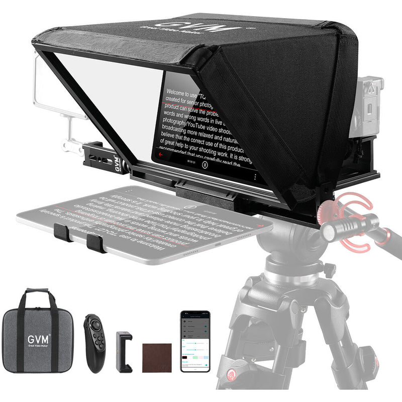 GVM Teleprompter TQ-MB for Tablets & Smartphones with Remote Control