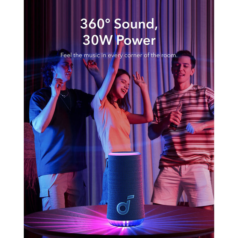 Soundcore by Anker Glow Portable Wireless Speaker with Light Show (Blue)