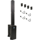 Anchor Audio Beacon 2 System X4 Portable Line Array Sound System with Bluetooth, AIR Transmitter, 4 Beltpacks, 4 Lavalier Mics