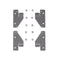DoPchoice RABBIT-EARS Adapter Kit for Kino Flo Celeb 400Q Series