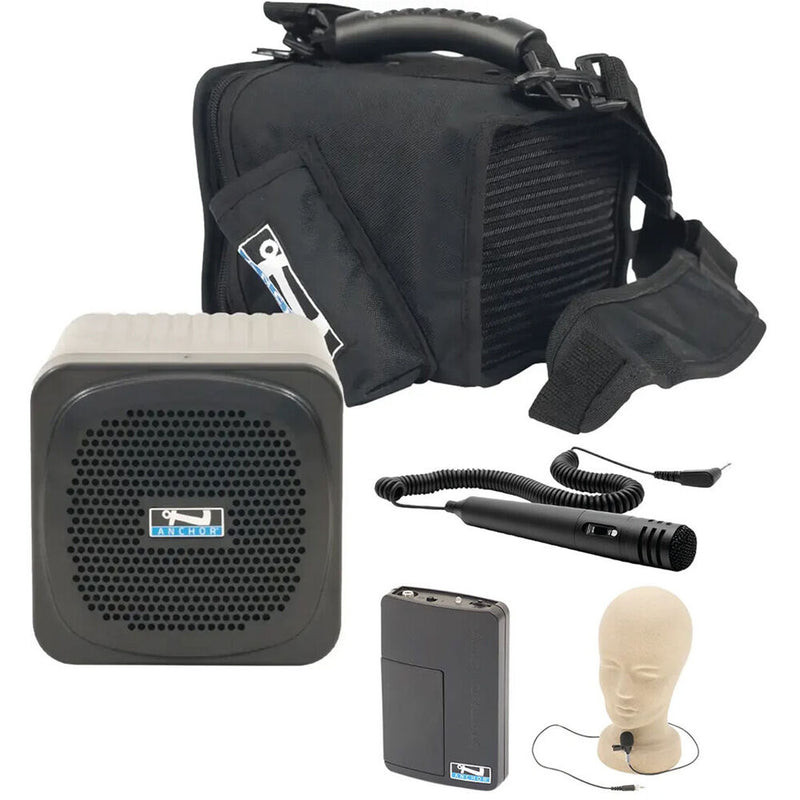 Anchor Audio MINI Pro System 1 Package with Wired Mic, Beltpack Transmitter, and Headband Mic