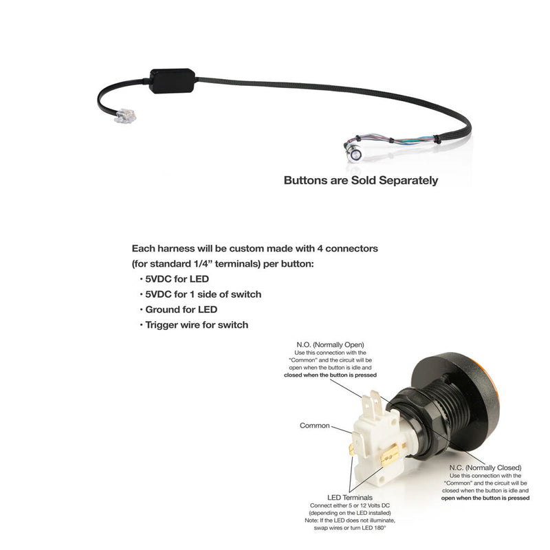 Videotel Digital IPH InterPlay Harness for 1 Button (10' Harness Length)