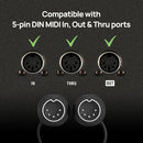 CME Low-Profile 5-Pin DIN MIDI Cable (4-Pack, 3')