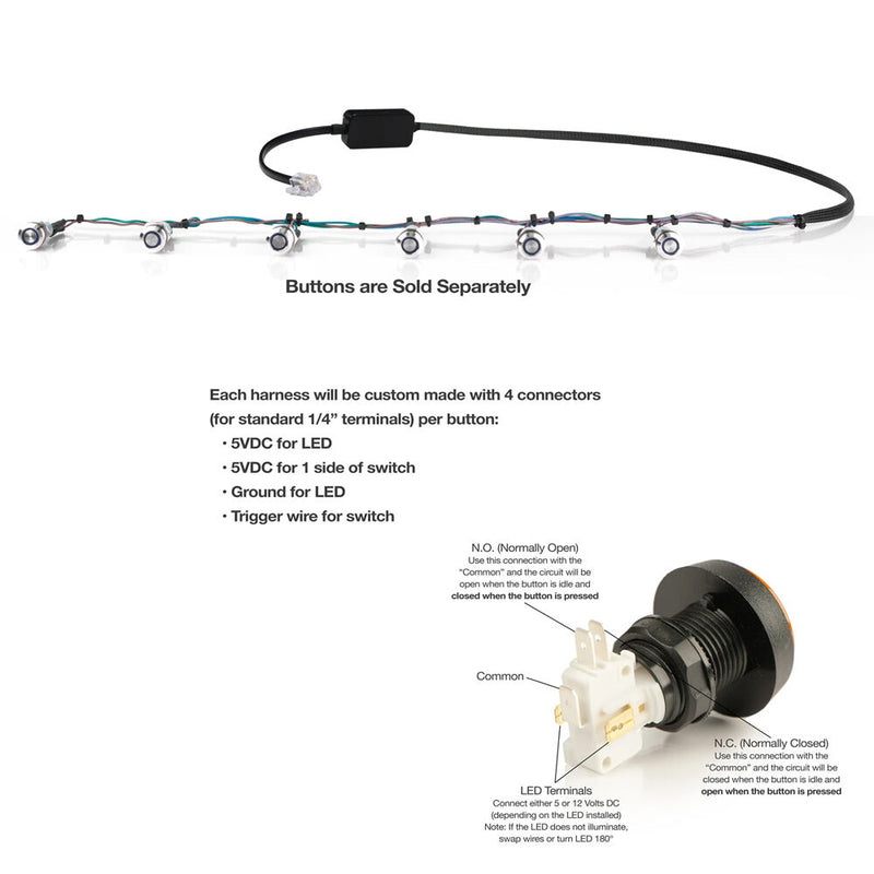Videotel Digital IPH InterPlay Harness for 6 Buttons (4' Harness Length)