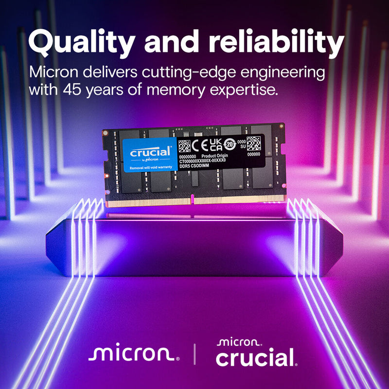 Crucial 48GB DDR5 6400 MHz CSO-DIMM Memory Kit (2 x 24GB)