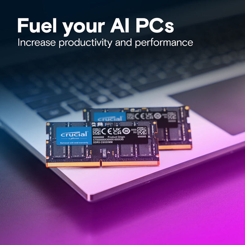 Crucial 48GB DDR5 6400 MHz CSO-DIMM Memory Kit (2 x 24GB)