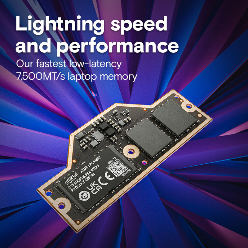 Crucial 64GB LPDDR5X 7500 MHz LPCAMM2 Memory Module