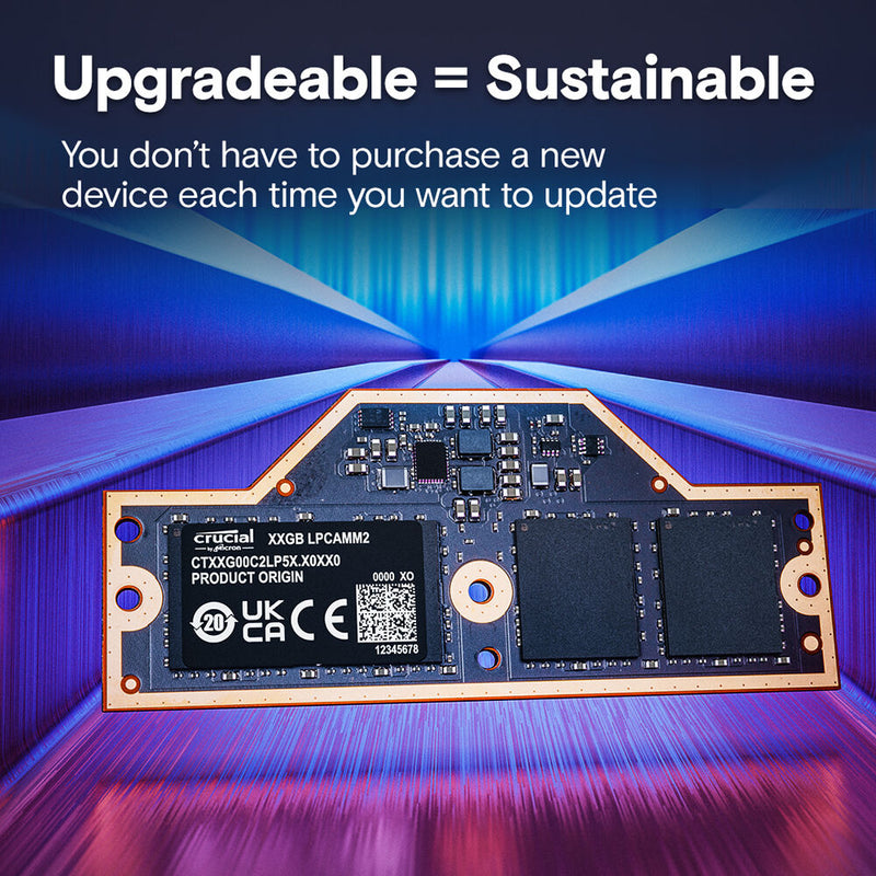 Crucial 64GB LPDDR5X 7500 MHz LPCAMM2 Memory Module
