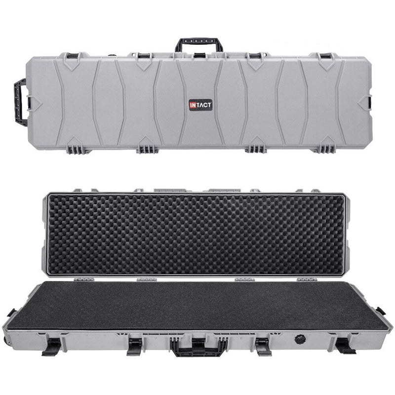 Eylar Intact Stacker Hard Shell Roller Rifle Case with Foam (54", Gray)