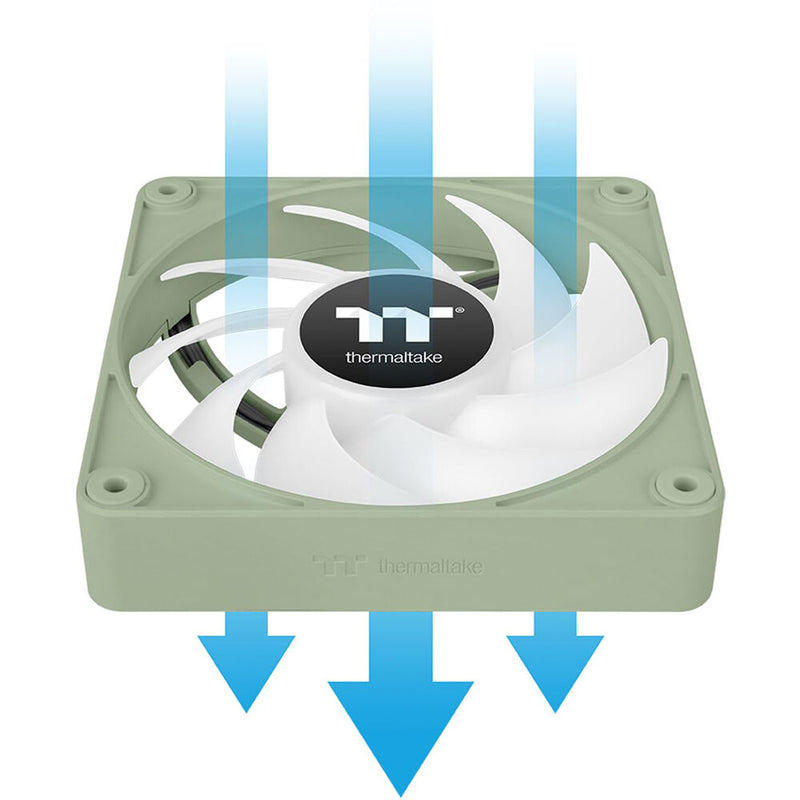 Thermaltake CT140 EX ARGB Sync PC 140mm Cooling Fan (3-Fan Pack, Matcha Green)