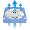 Thermaltake CT140 EX Reverse ARGB Sync PC 140mm Cooling Fan (3-Fan Pack, Hydrangea Blue)