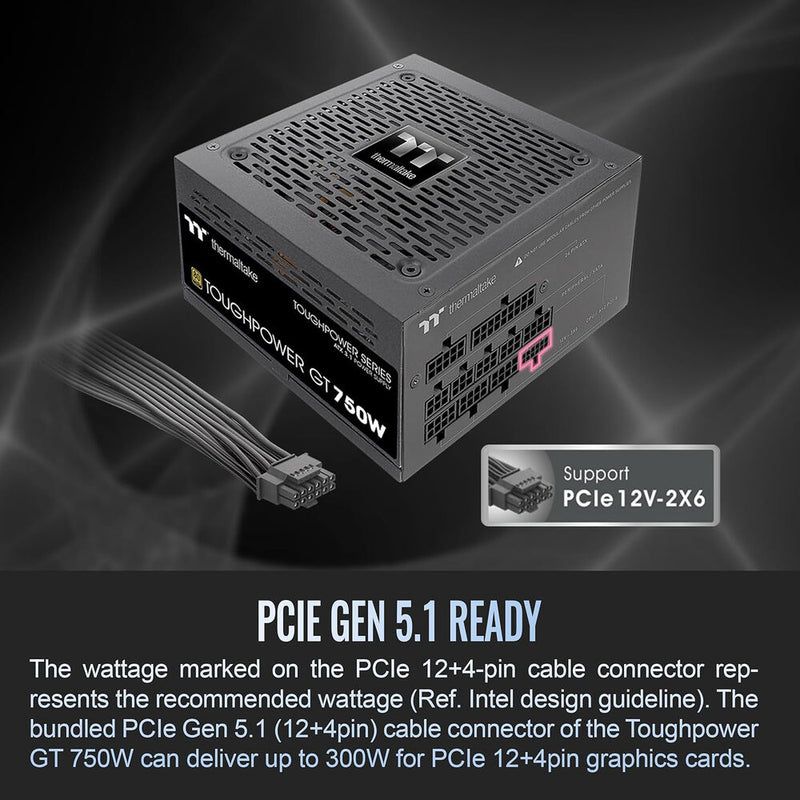 Thermaltake Toughpower GT 750W 80 PLUS Gold Power Supply (Black)