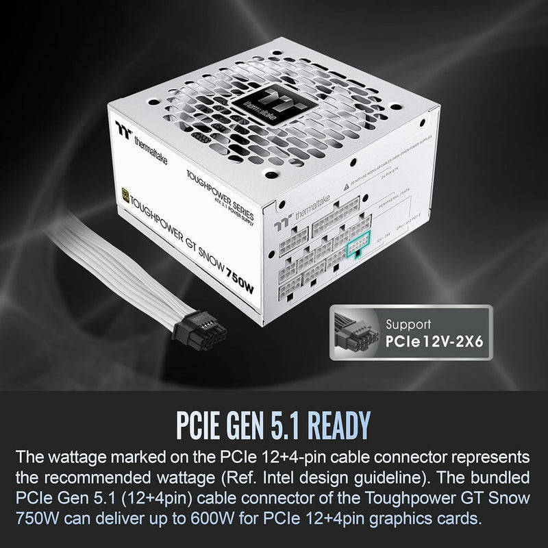 Thermaltake Toughpower GT 750W 80 PLUS Gold Power Supply (Snow)