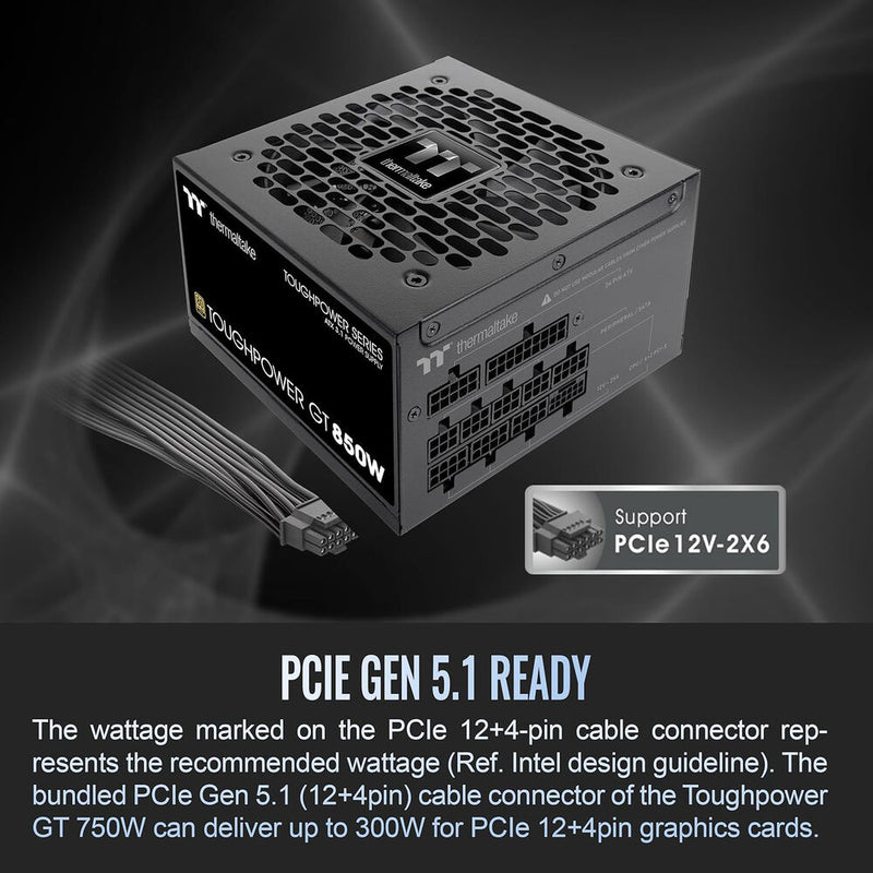 Thermaltake Toughpower GT 850W 80 PLUS Gold Power Supply (Black)