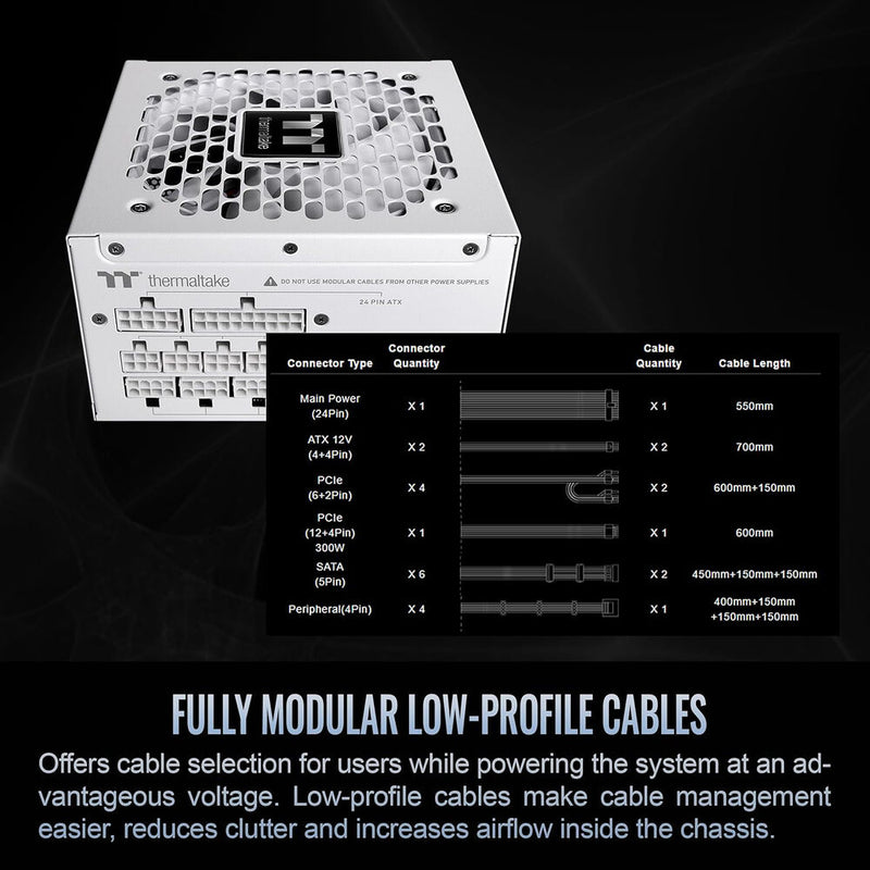 Thermaltake Toughpower GT 850W 80 PLUS Gold Power Supply (Snow)