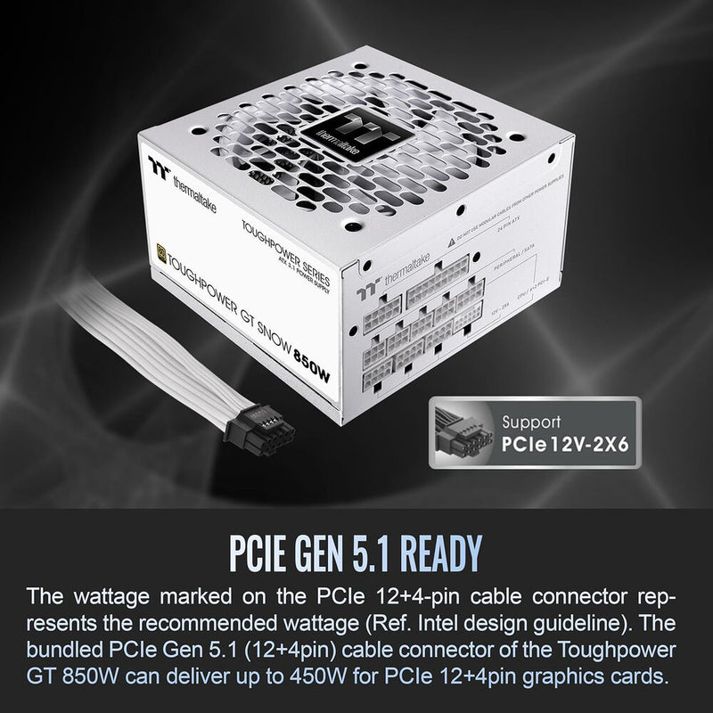 Thermaltake Toughpower GT 850W 80 PLUS Gold Power Supply (Snow)