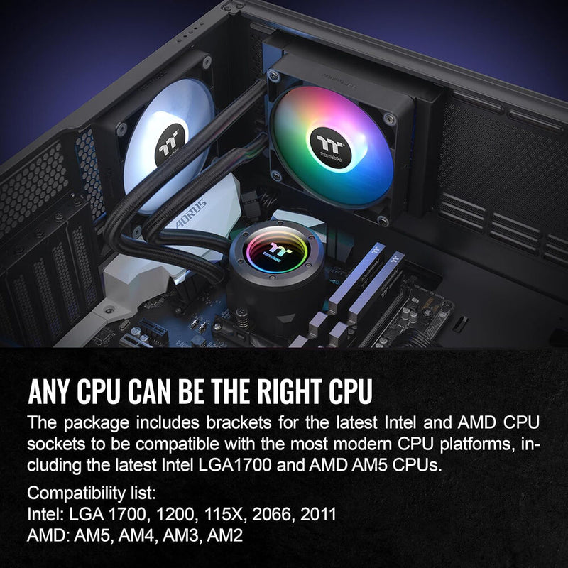 Thermaltake TH120 V2 ARGB Sync All-In-One Liquid Cooler (Black)