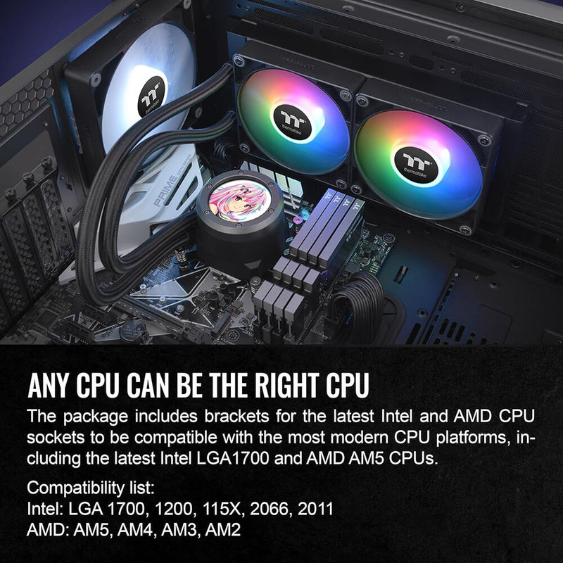 Thermaltake TH240 V2 Ultra ARGB Sync All-In-One Liquid Cooler (Black)