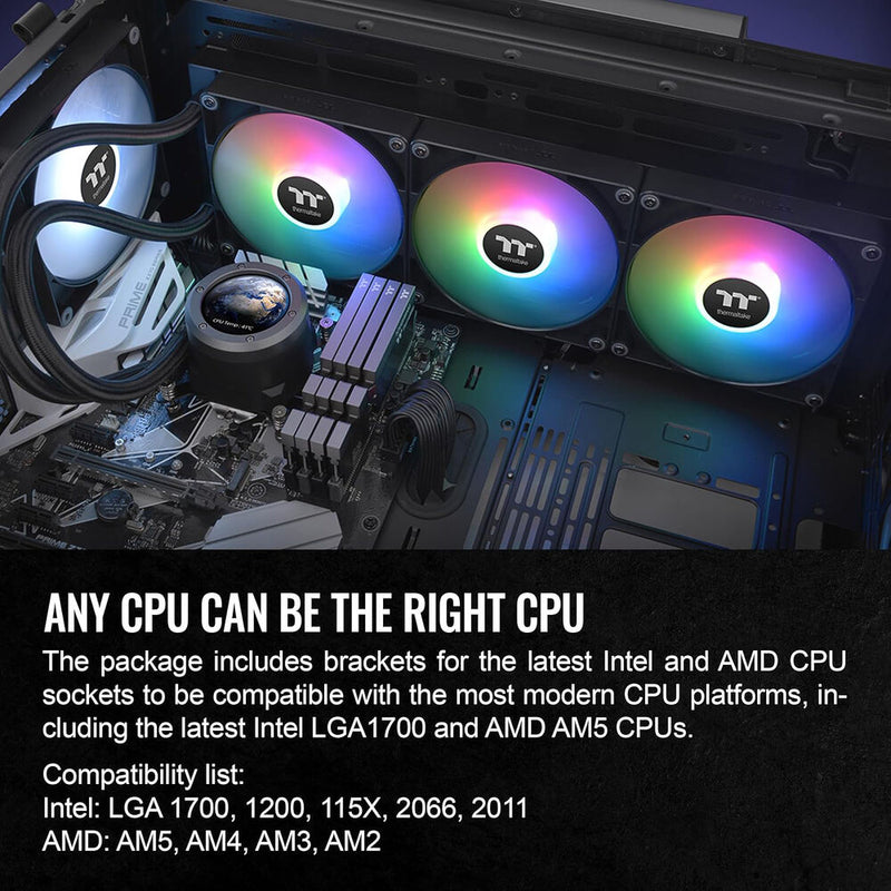 Thermaltake TH280 V2 Ultra ARGB Sync All-In-One Liquid Cooler (Black)