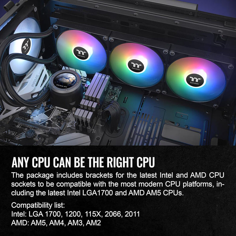 Thermaltake TH420 V2 Ultra ARGB Sync All-In-One Liquid Cooler (Black)