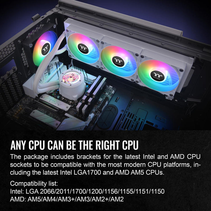 Thermaltake TH360 V2 Ultra ARGB Sync All-In-One Liquid Cooler (Snow)