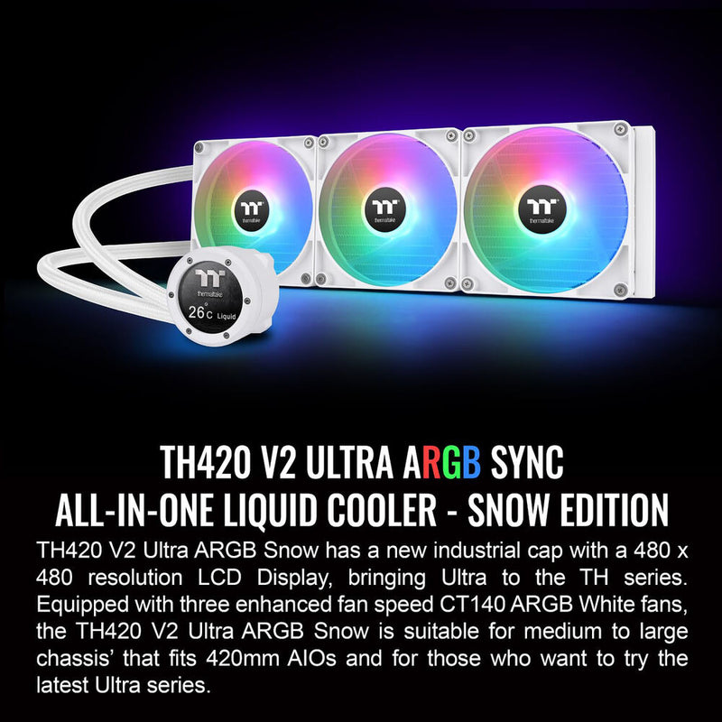 Thermaltake TH420 V2 Ultra ARGB Sync All-In-One Liquid Cooler (Snow)