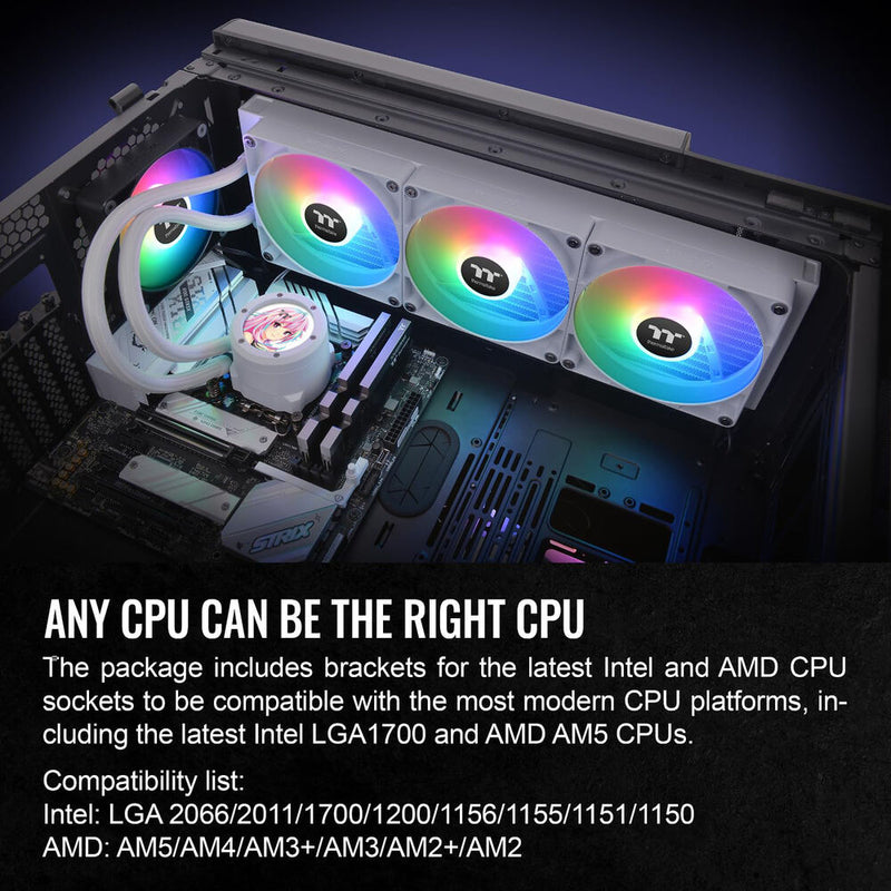 Thermaltake TH420 V2 Ultra ARGB Sync All-In-One Liquid Cooler (Snow)
