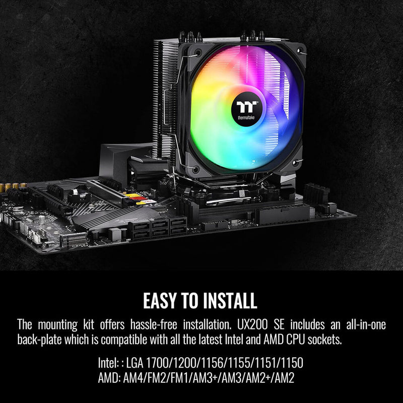 Thermaltake UX200 SE ARGB Lighting CPU Cooler (Black)