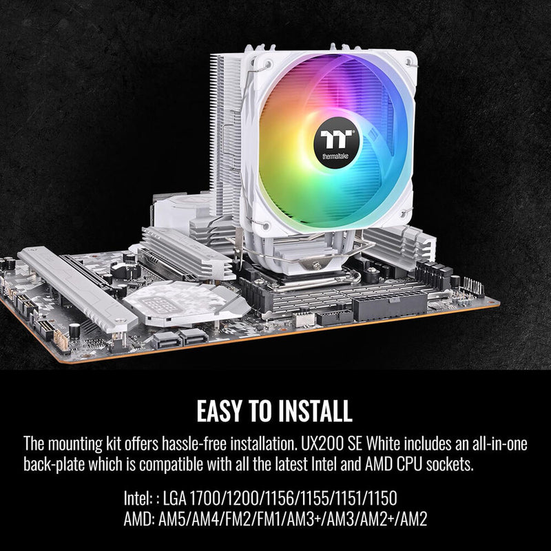 Thermaltake UX200 SE ARGB Lighting CPU Cooler (White)