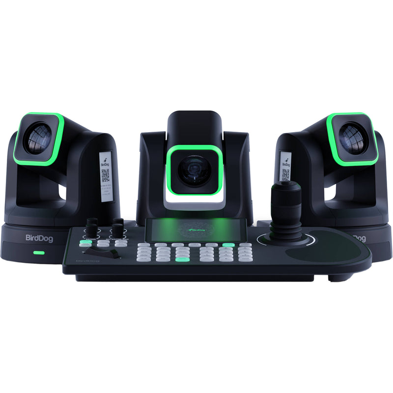 BirdDog 3 x X5 Ultra PTZ Cameras & KBD PTZ Controller Combo (Black)