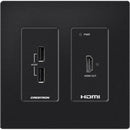 Crestron DM Essentials 4K60 Wall Plate Receiver for HDMI and USB Signal Extension over CatX Cable (Black)