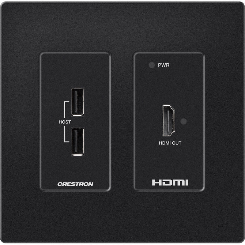 Crestron DM Essentials 4K60 Wall Plate Receiver for HDMI and USB Signal Extension over CatX Cable (Black)