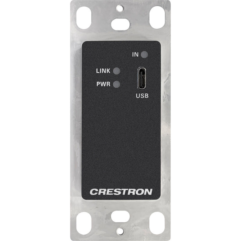 Crestron DM Lite 4K60 Wall Plate Transmitter for USB-C Signal Extension (Black)