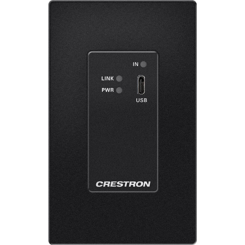 Crestron DM Lite 4K60 Wall Plate Transmitter for USB-C Signal Extension (Black)