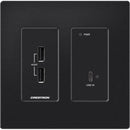 Crestron DM Essentials 4K60 Wall Plate Transmitter for USB-C Signal Extension over CatX Cable (Black)
