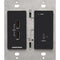 Crestron DM Essentials 4K60 Wall Plate Transmitter for USB-C Signal Extension over CatX Cable (Black)