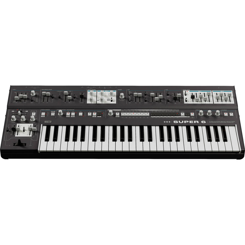 UDO Audio Super 6 ST49 Digital-Analog Hybrid Synthesizer with SuperTouch Keyboard (Black)