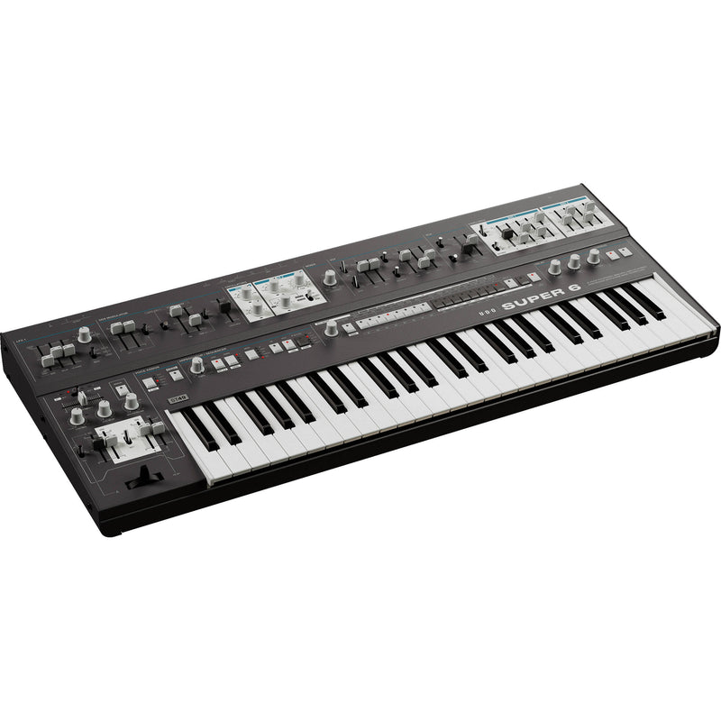 UDO Audio Super 6 ST49 Digital-Analog Hybrid Synthesizer with SuperTouch Keyboard (Black)