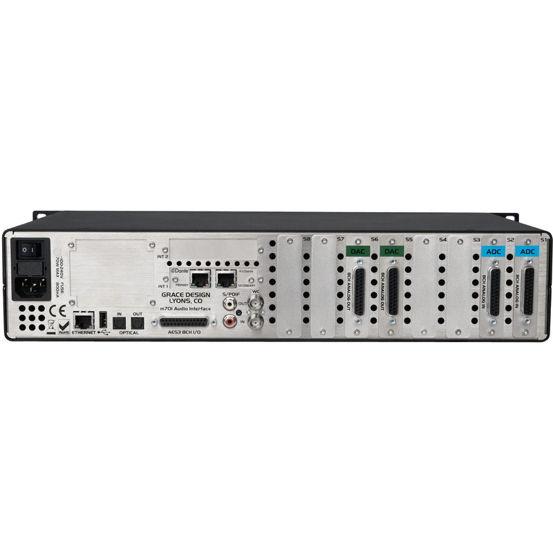 Grace Design M701 Base Unit/16-CH ADC 16-CH DAC / Dante Option Cards Factory Installed